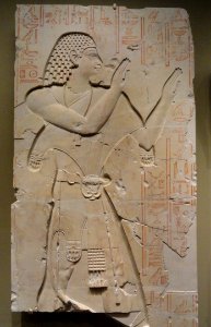 Mentuemhat in Ecclesiastical Dress, about 667-647 BC, Thebes, Late Period, late Dynasty 25 to early Dynasty 26, limestone - Cleveland Museum of Art - DSC08672