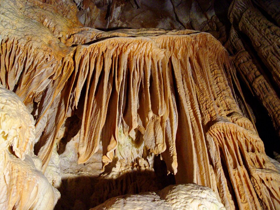 Cave lime calcium deposits