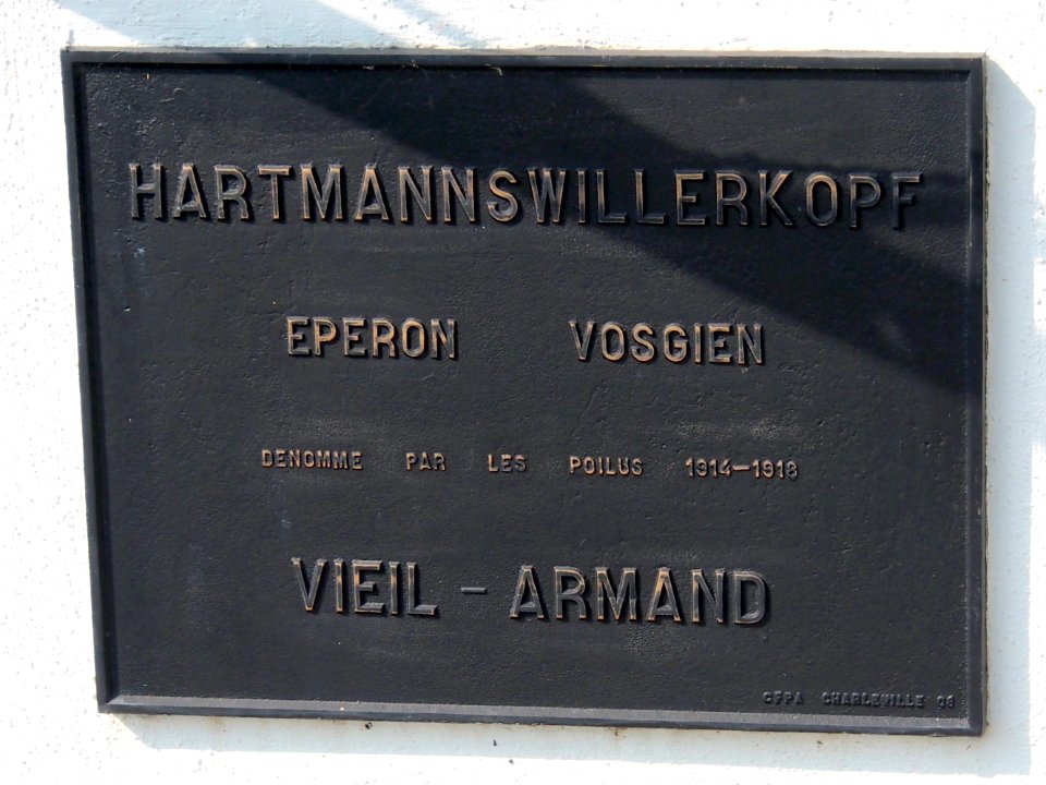 Memorial Plate HartmannsWillerkopf, Casemate 35-3 - Marckolsheim