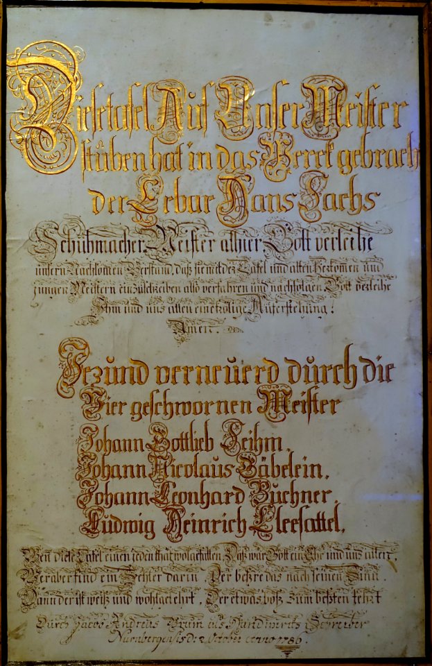 Memorial to Hans Sachs, 1786 - Stadtmuseum Fembohaus - Nuremberg, Germany -DSC02163