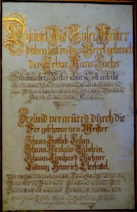 Memorial to Hans Sachs, 1786 - Stadtmuseum Fembohaus - Nuremberg, Germany -DSC02163