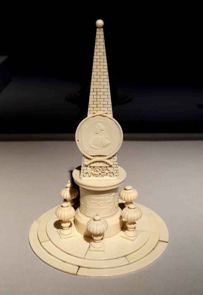 Memorial to Frederick V, King of Denmark and Norway, made by William I, Elector of Hesse, Germany, Hanau, 1766, turned ivory, wood - Metropolitan Museum of Art - New York City - DSC07021