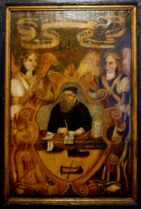 Memorial portrait of Hans Sachs, artist unknown, 1569, oil on wood - Stadtmuseum Fembohaus - Nuremberg, Germany -DSC02161