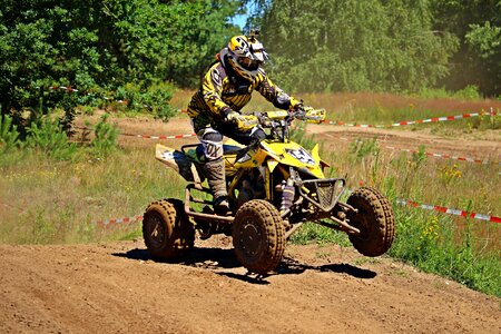 Quad race motorcycle sport all-terrain vehicle photo