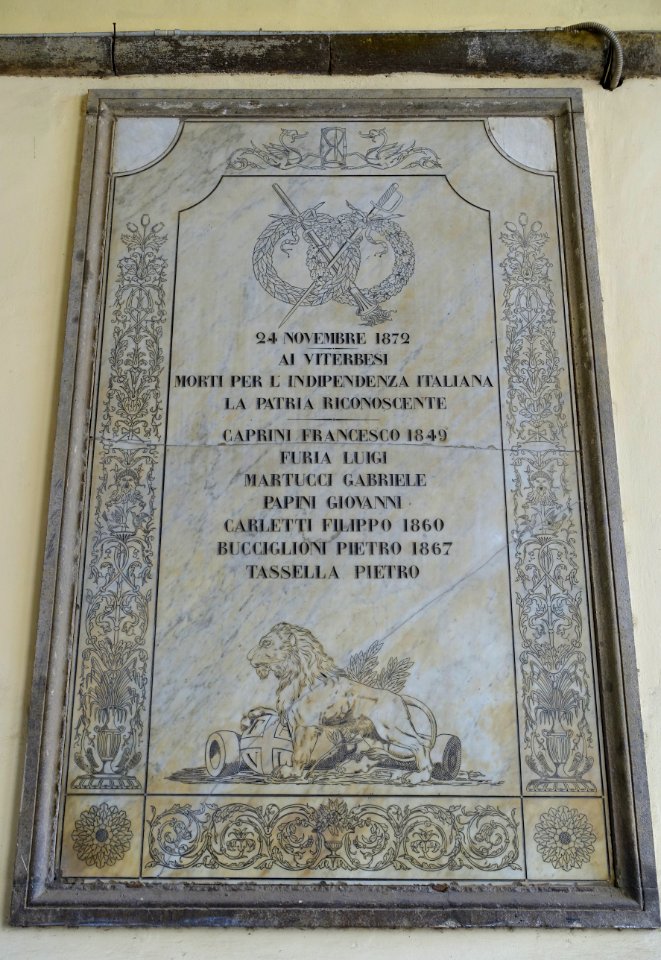 Memorial to 24 November 1872 - Palazzo dei Priori - Viterbo, Italy - DSC02118