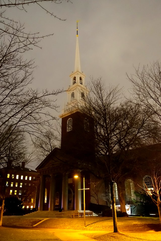 Memorial Church at night, Harvard University - Cambridge, MA - DSC07235