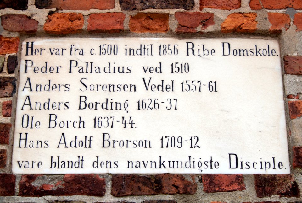Memorial of Ribe Domskole in Ribe