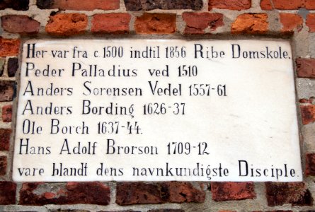 Memorial of Ribe Domskole in Ribe