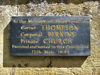 Memorial to 3 Levellers, Burford photo