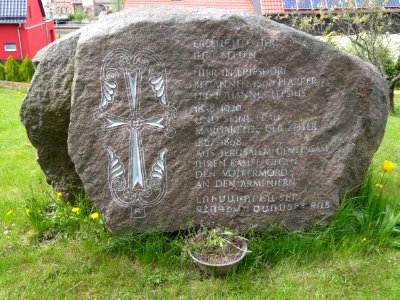 Memorial stone Johannes Lepsius in Friesdorf, Mansfeld