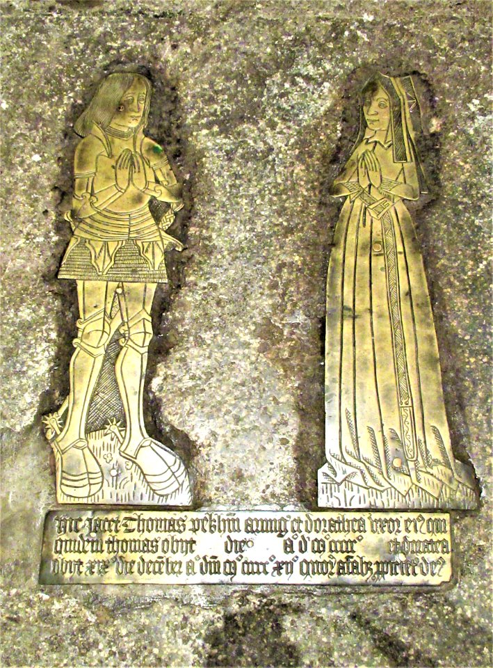 Memorial brass, St George, Wrotham 01