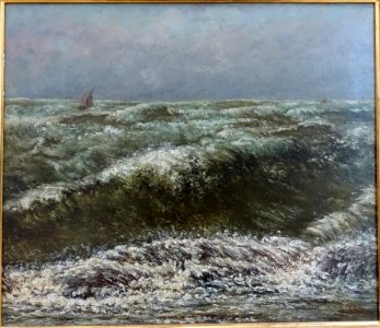 Mer d'Orage (Stormy Sea) by Gustave Courbet, c. 1869, oil on canvas - Krannert Art Museum, UIUC - DSC06216