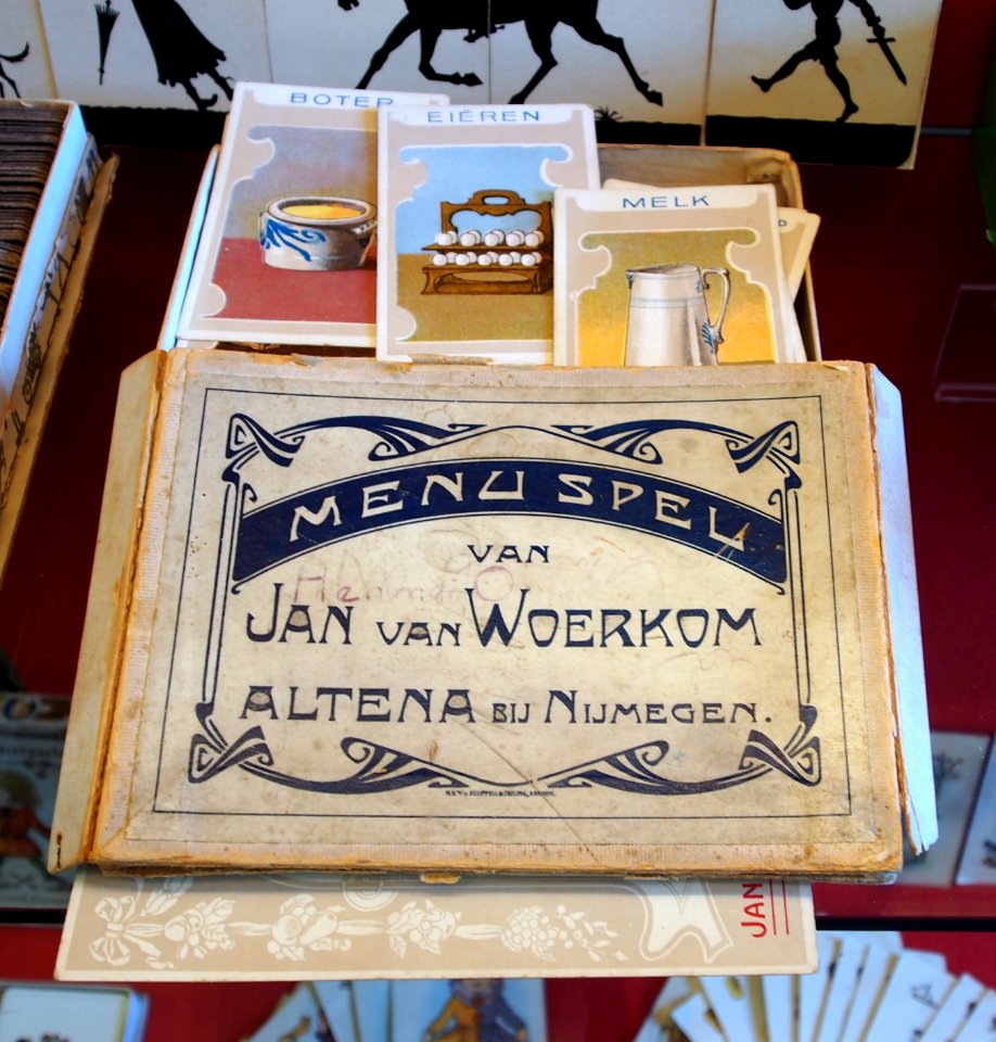 Menu spel van Jan van Woerkom, ALtena bij Nijmegen
