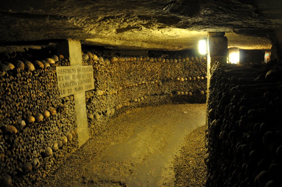 Paris catacombs cemetery