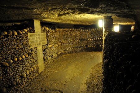 Paris catacombs cemetery