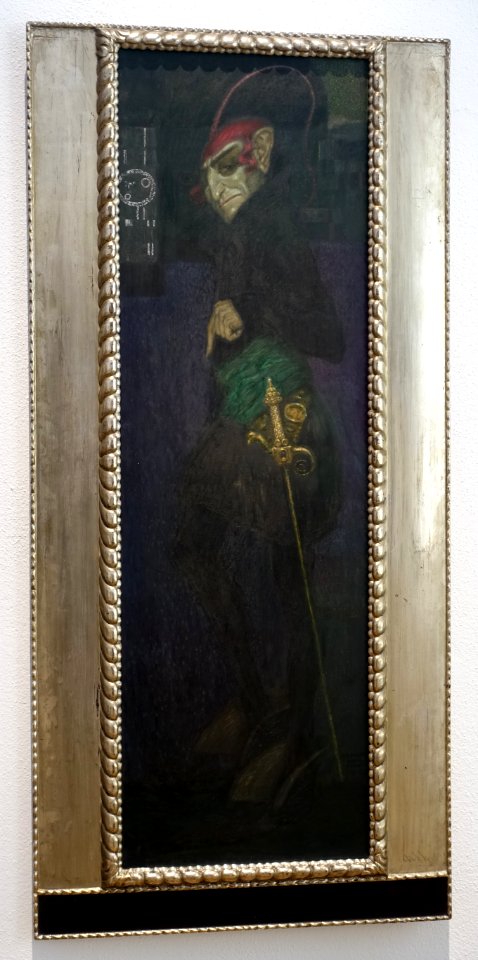 Mephisto by Hanns Pellar, 1910, tempera on canvas - Museum Künstlerkolonie Darmstadt - Mathildenhöhe - Darmstadt, Germany - DSC06023
