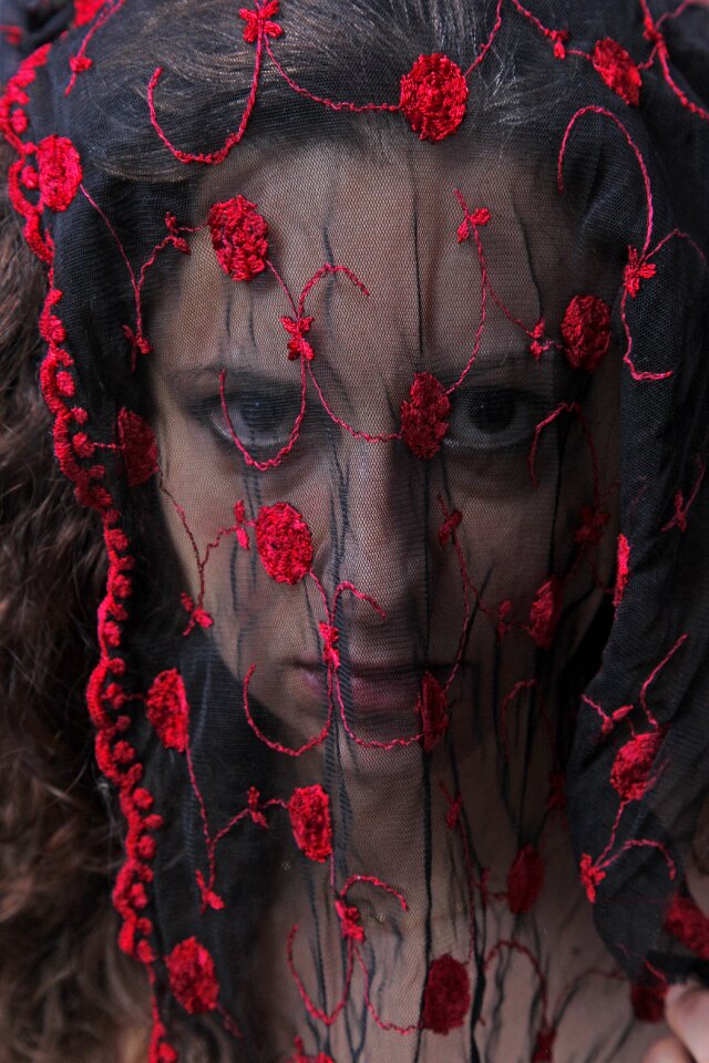 Portrait spanish woman sadness