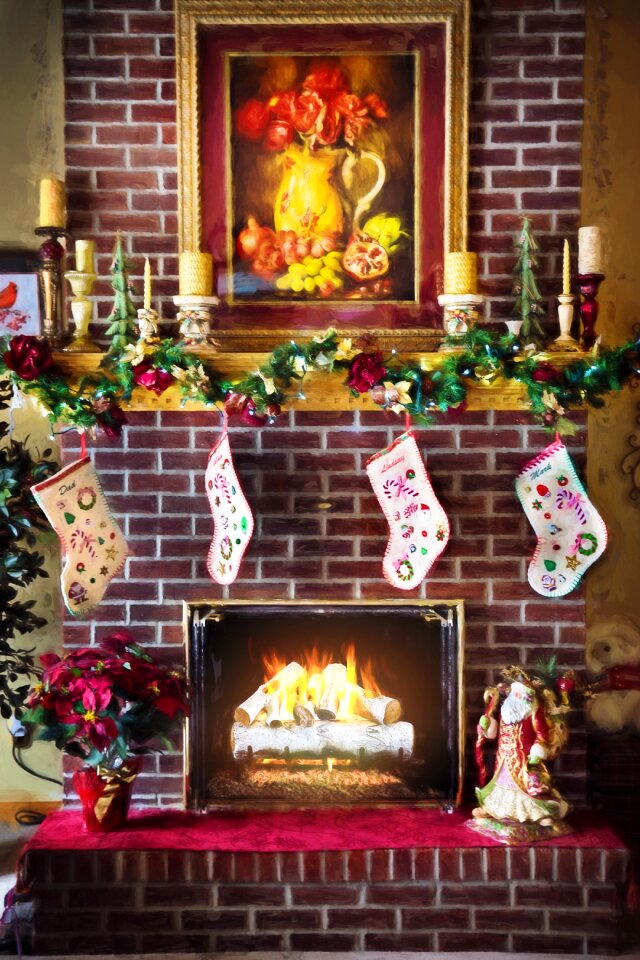 Christmas fire home