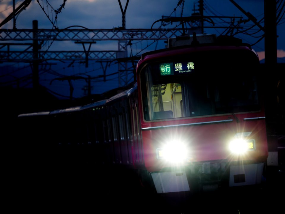 Meitetsu 3100 Series(3121) bound for Toyohashi in the dark