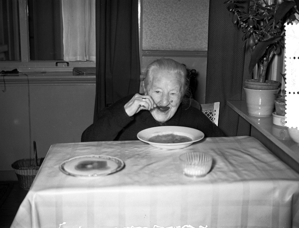 Mejuffrouw N. voor Velzen te Dordrecht 21 januari 105 jaar, Bestanddeelnr 934-5781