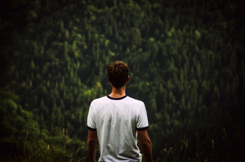 Man model outdoors