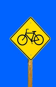 Warning bike sign