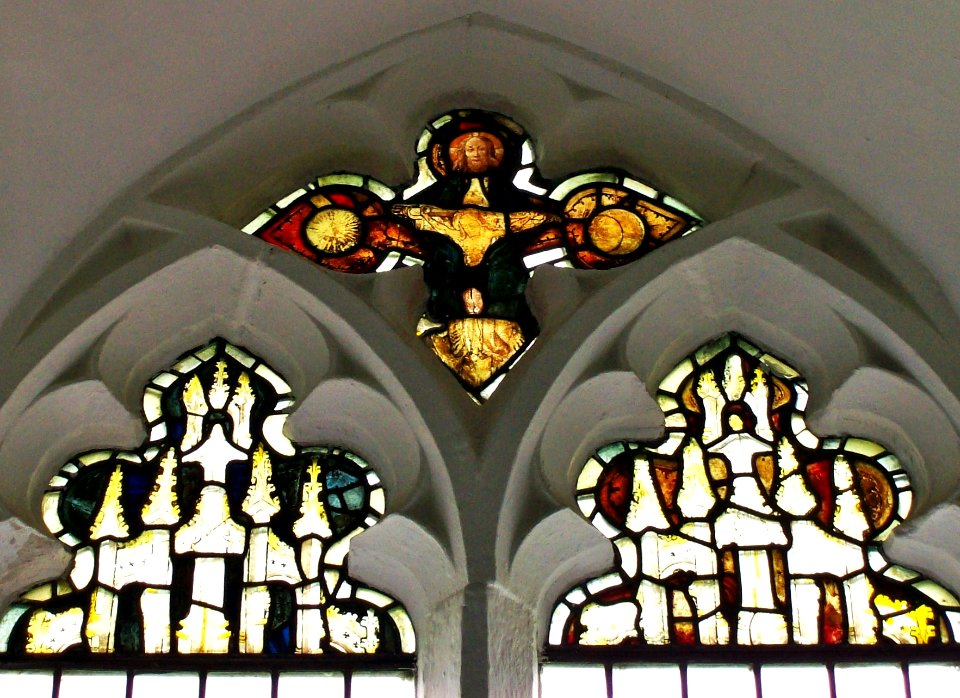 Medieval glass, St Peter and St Paul, Trottiscliffe