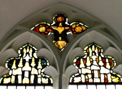 Medieval glass, St Peter and St Paul, Trottiscliffe