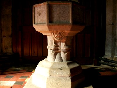 Medieval font, St. Leonard, Monyash