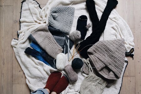 Knitted knitwear parquet