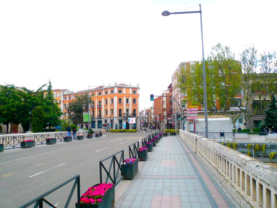 Medina del Campo - Calle Valladolid, puente sobre el Zapardiel