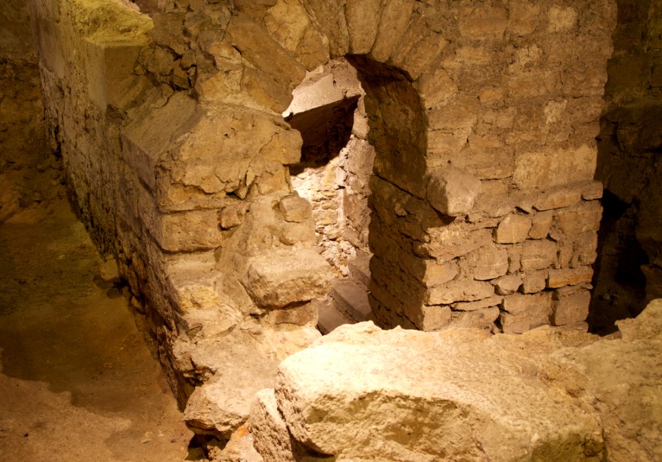 Medieval cellar crypt Notre Dame
