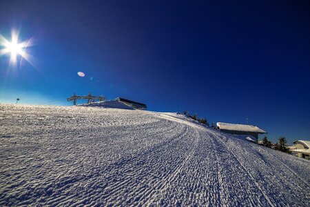 Wintry skiing snow photo