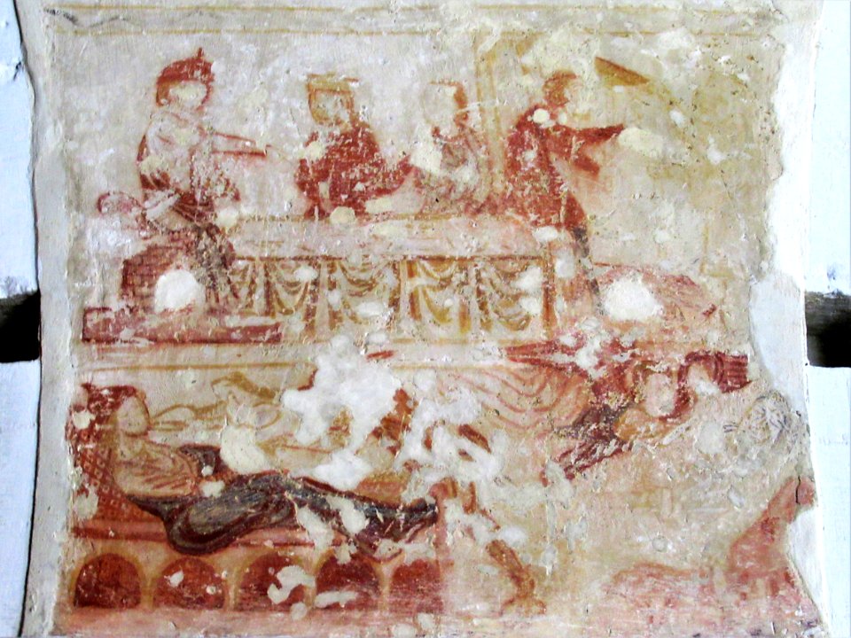 Medieval wall painting, Ulcombe 4