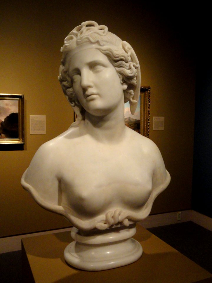 Medusa by Harriet Goodhue Hosmer, c. 1854, marble - Hood Museum of Art - DSC09194