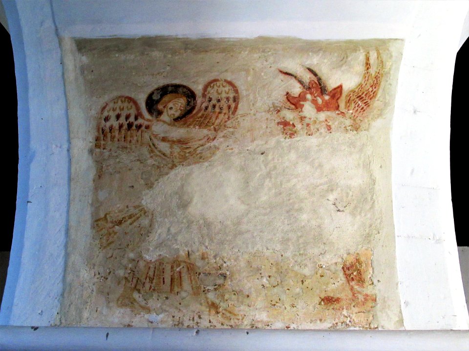 Medieval wall painting, Ulcombe 3