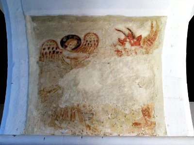 Medieval wall painting, Ulcombe 3