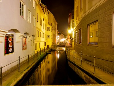 Memmingen Stadtbach Nachts 2