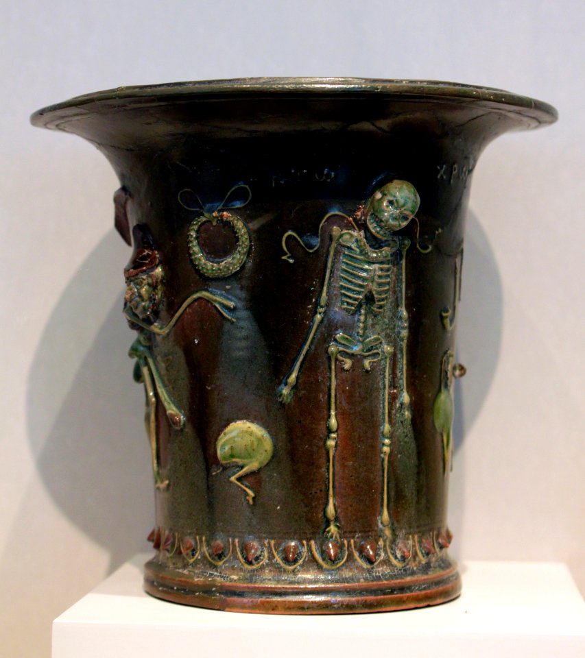 Memento Mori Lead-glazed ceramic Skeletons Berlin Altes Museum 01052018 1