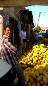 Melon vendor in Bazaar of Nishapur at morning 4
