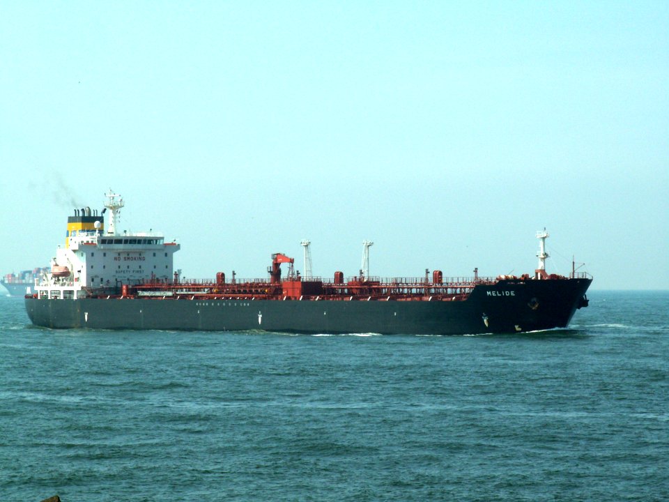 Melide - IMO 9192765 approaching Port of Rotterdam, Holland 15-Jul-2005