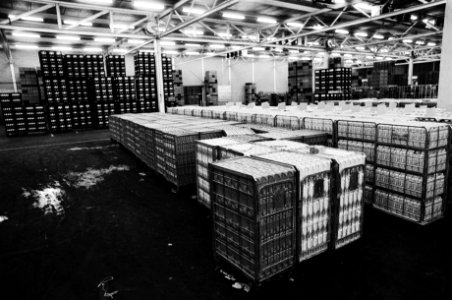 Melkrijders CMC Melkunie in Amsterdam in staking grote hoeveelheden melk die ni, Bestanddeelnr 930-6139