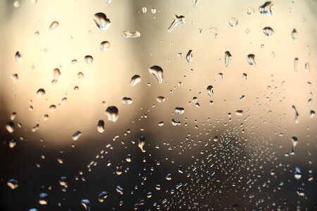 Window drops drops of water