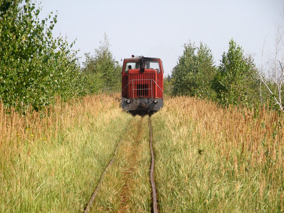 Mezinovsky peat mines, railway