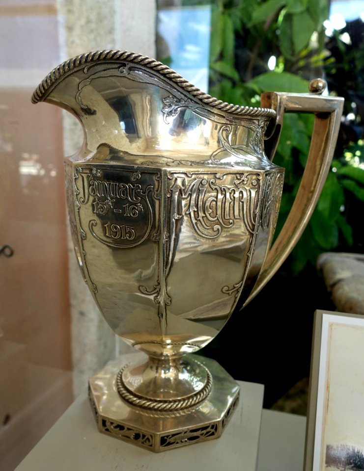 Miami Regatta 1915 trophy, East Loggia - Vizcaya Museum and Gardens - Miami, Florida - DSC08382