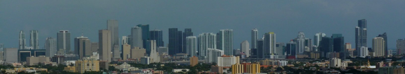 Miami skyline, west north-west 2012