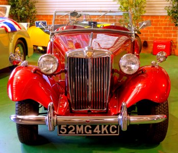 MG, red, unidentified - Automobile Driving Museum - El Segundo, CA - DSC01950