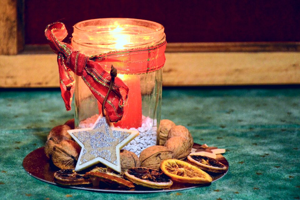Advent deco orange pcs