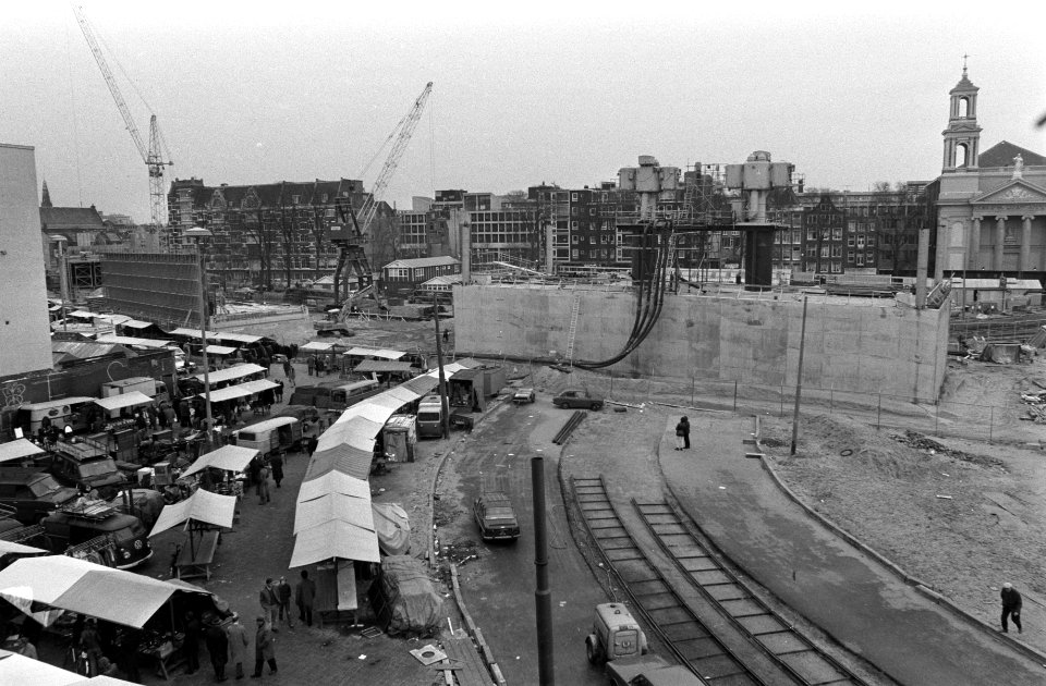 Metrobouw Waterlooplein Amsterdam, Bestanddeelnr 925-2493