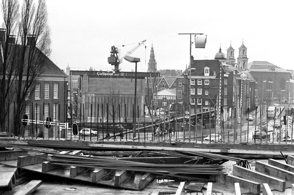 Metrobouw Weesperstraat Waterloplein in Amsterdam, Bestanddeelnr 927-7082